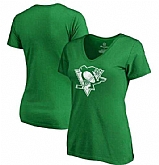 Women Pittsburgh Penguins Fanatics Branded St. Patrick's Day White Logo T-Shirt Kelly Green FengYun,baseball caps,new era cap wholesale,wholesale hats